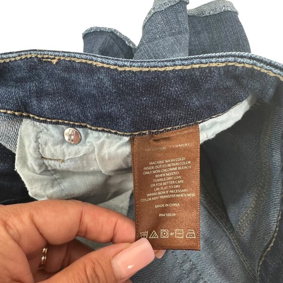 Kut From The Kloth Gidget Fray Hem Denim Shorts Women SZ 8 Blue Medium Wash - Picture 3 of 10